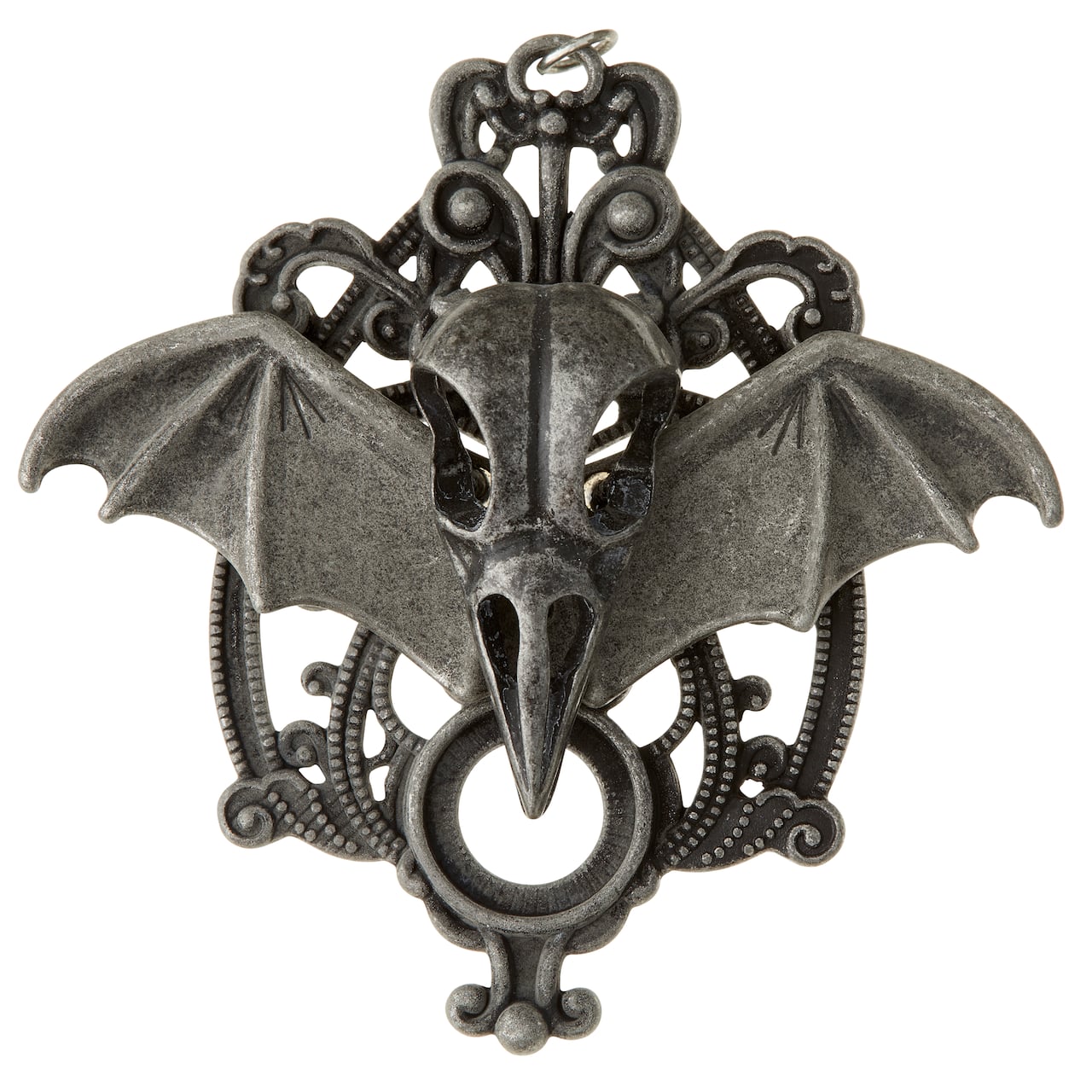 12 Pack: Found Objects™ Oxidized Silver Bat Pendant by Bead Landing™